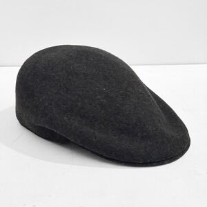 Scala Cuffley Charcoal Gray Wool Felt Newsboy Cap Hat Mens XL Retro Dapper